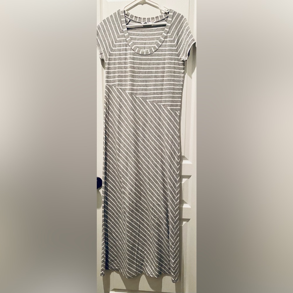 Athleta Short sleeve Makai Jersey Striped Maxi Dress - Picture 2 of 6